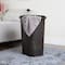 Mind Reader 60L Ventilated Slim Laundry Hamper with Cut Out Handles & Attached Hinged Lid, 2ct.